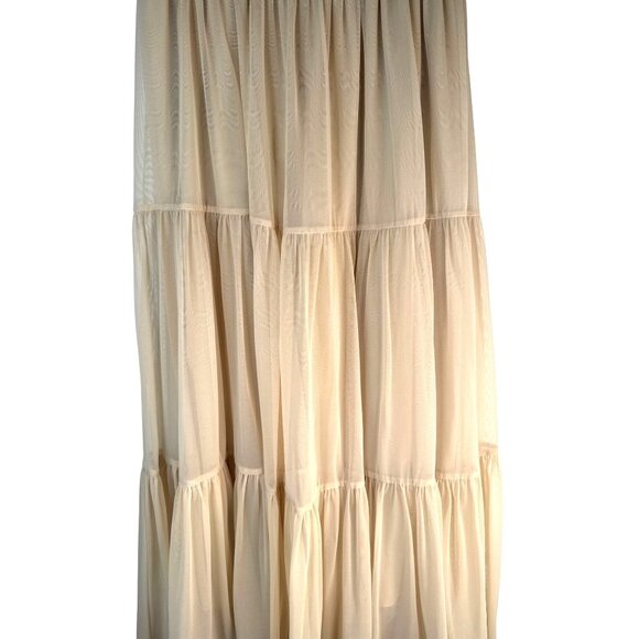2/$30 ZARA XS Beige Tiered Dainty Midi Skirt Polyester & Elastane - Picture 8 of 14